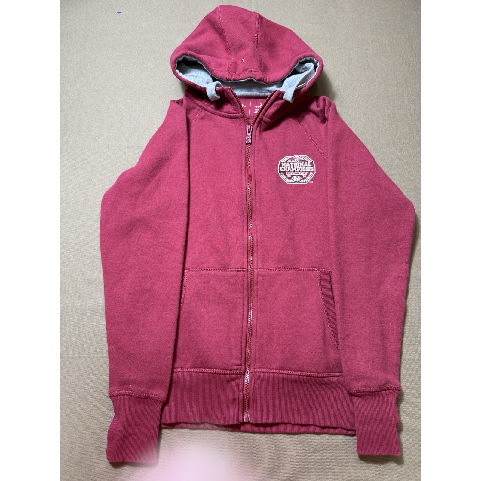Alabama Crimson Tide Zip Up Hoodie Size Small Antigua 2020 National Champ